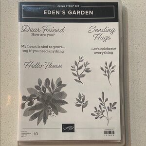 Stampin Up Eden's Garden Cling Stamp Set